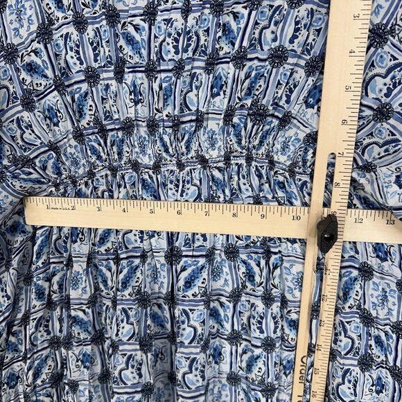 Rujuta Sheth Dress Womens One Size Blue Boho Maxi Kimono Coastal Resort Flowy - Picture 12 of 14